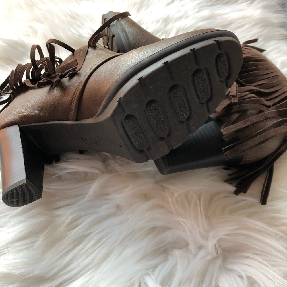 American Living Kalee brown fringe bootie size 10 - Picture 6 of 8